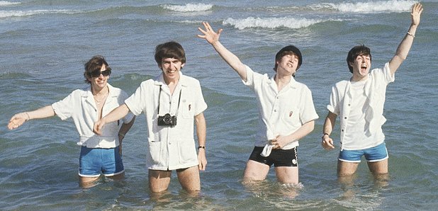 The Beatles in the sea